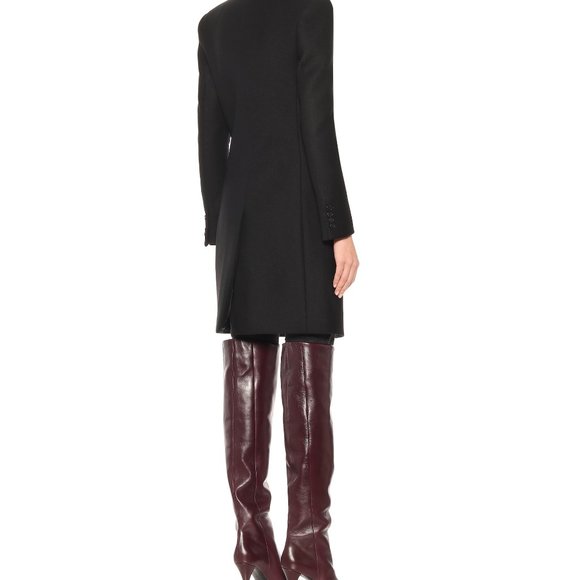 SAINT LAURENT KIKI 110mm Burgundy Leather Over The Knee Heel Boot… - Picture 8 of 9